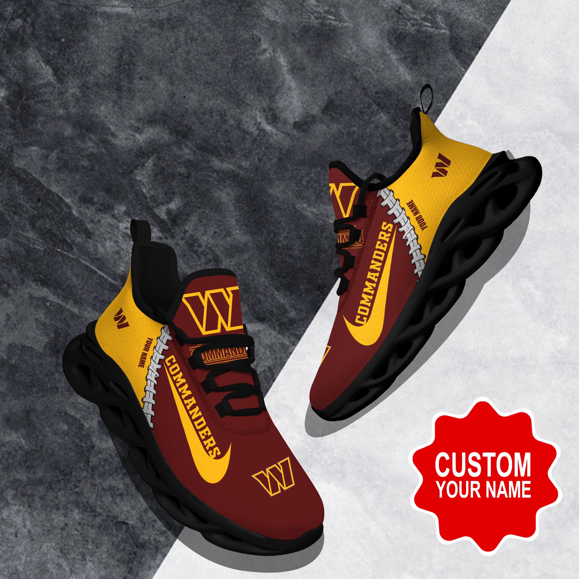 Washington Commanders Max Soul Shoes Sneakers For Men And Women Calebmatthewhans