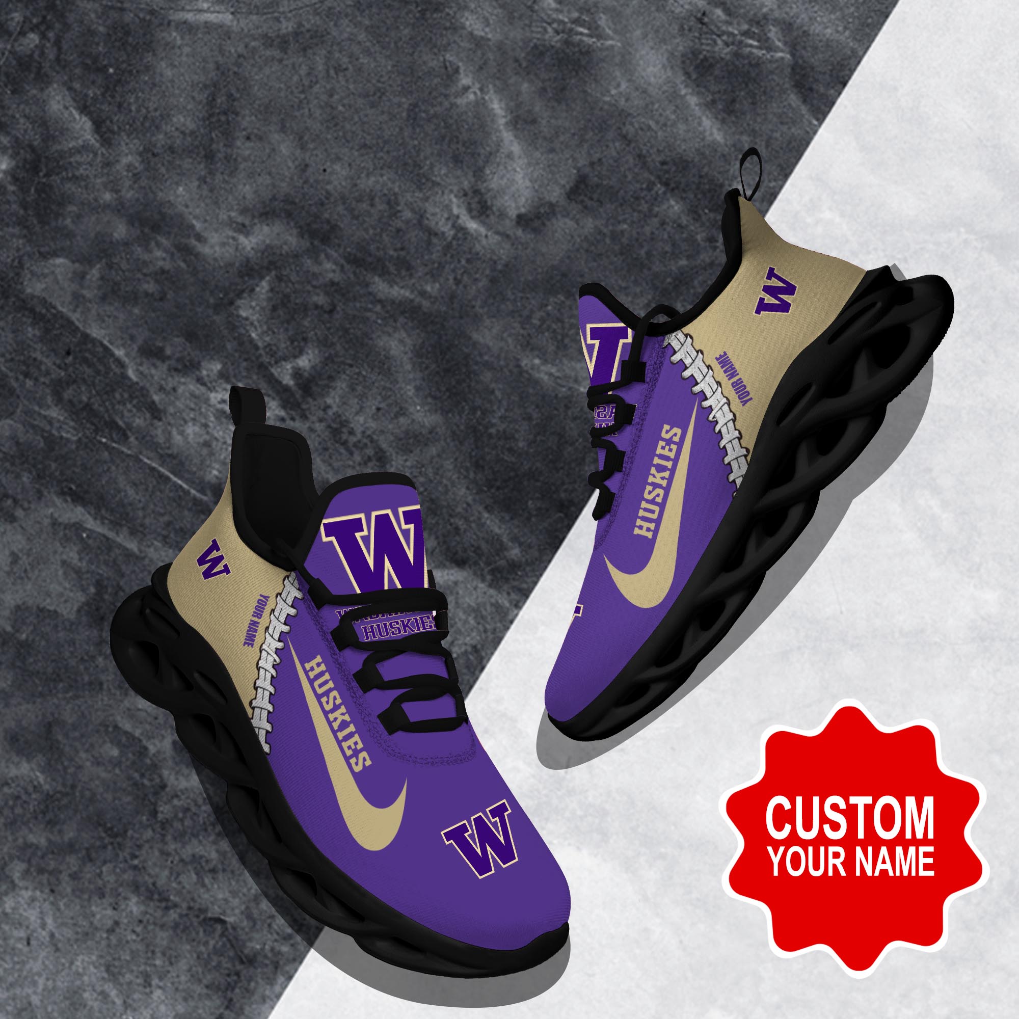 Washington Huskies Max Soul Shoes Sneakers For Men And Women Calebmatthewhans