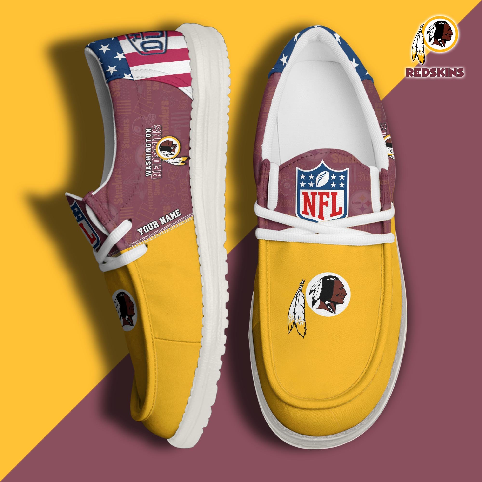 Washington Redskins Personalized Hey Dude Shoes For Men And Women Calebmatthewhans