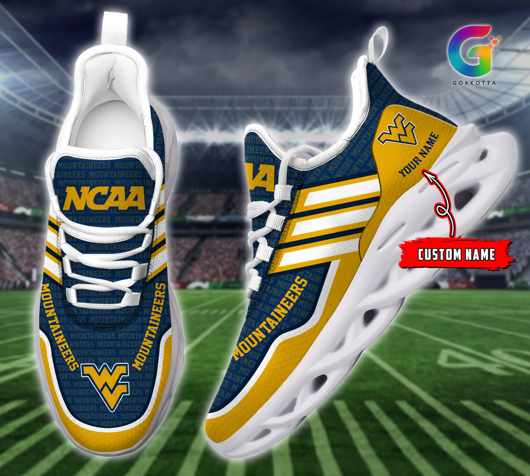 West Virginia Mountaineers NCAA Max Soul Shoes Sneakers For Men And Women Calebmatthewhans