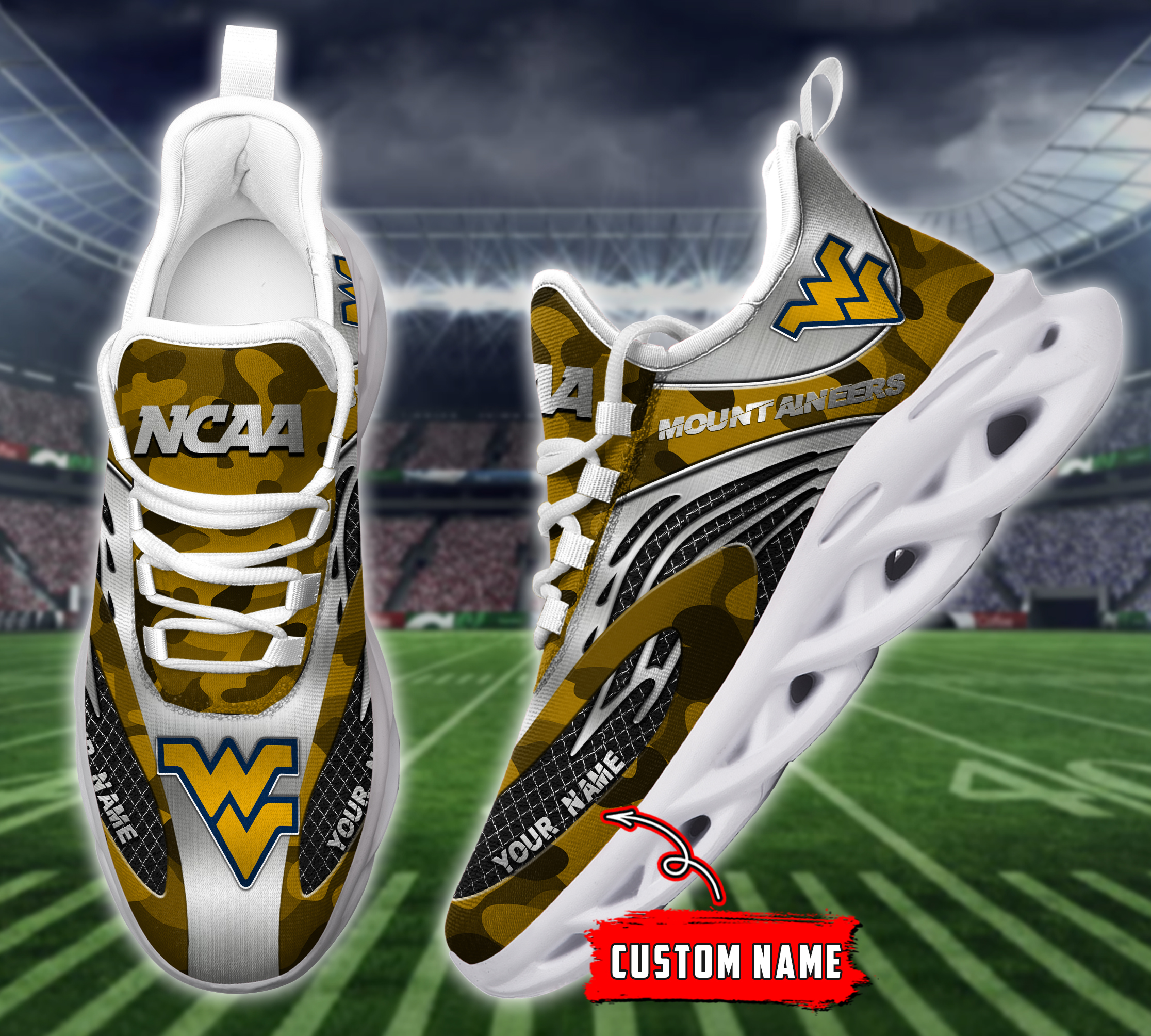 West Virginia Mountaineers NCAA Max Soul Shoes Sneakers For Men And Women Calebmatthewhans