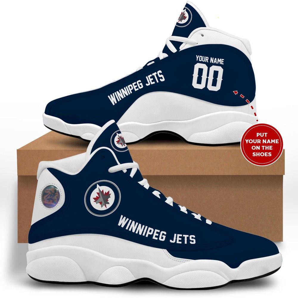 Winnipeg Jets AJ13 Sneakers Shoes For Men And Women Calebmatthewhans