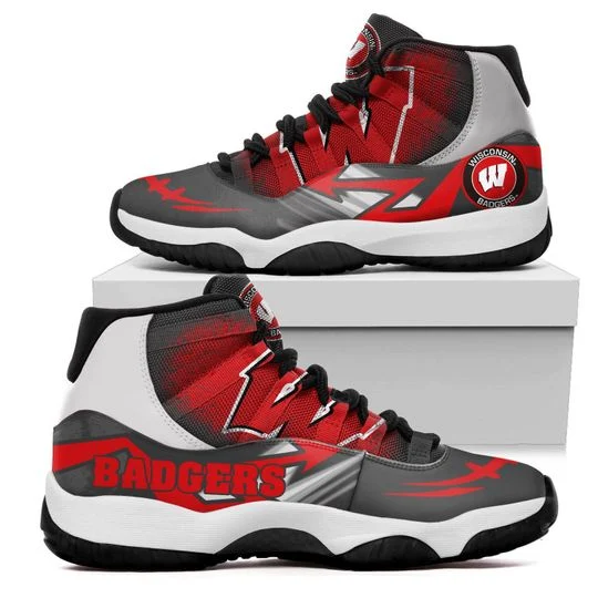 Wisconsin Badgers AJ13 Sneakers Shoes For Men And Women Calebmatthewhans