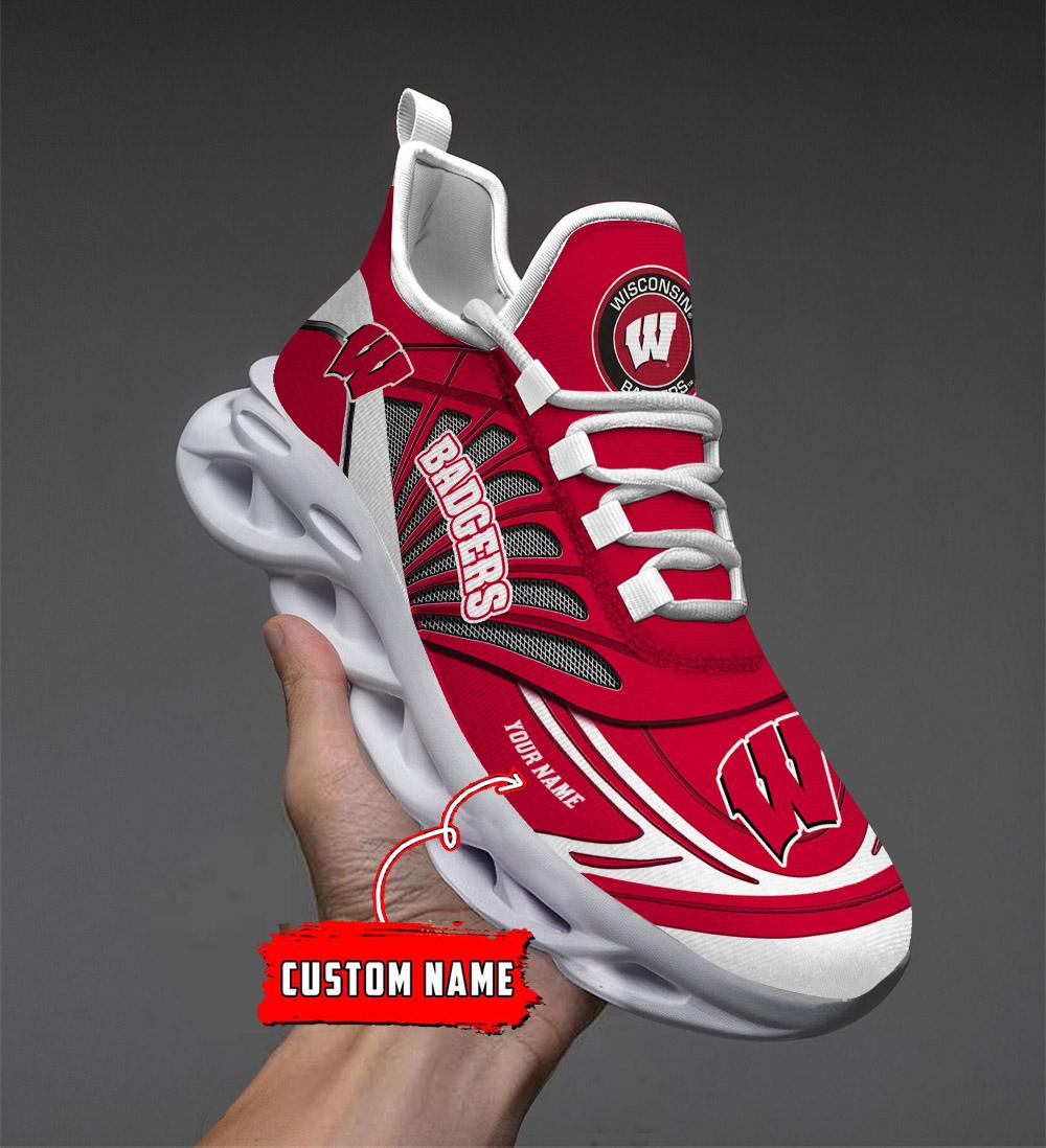 Wisconsin Badgers Max Soul Shoes Sneakers For Men And Women Calebmatthewhans