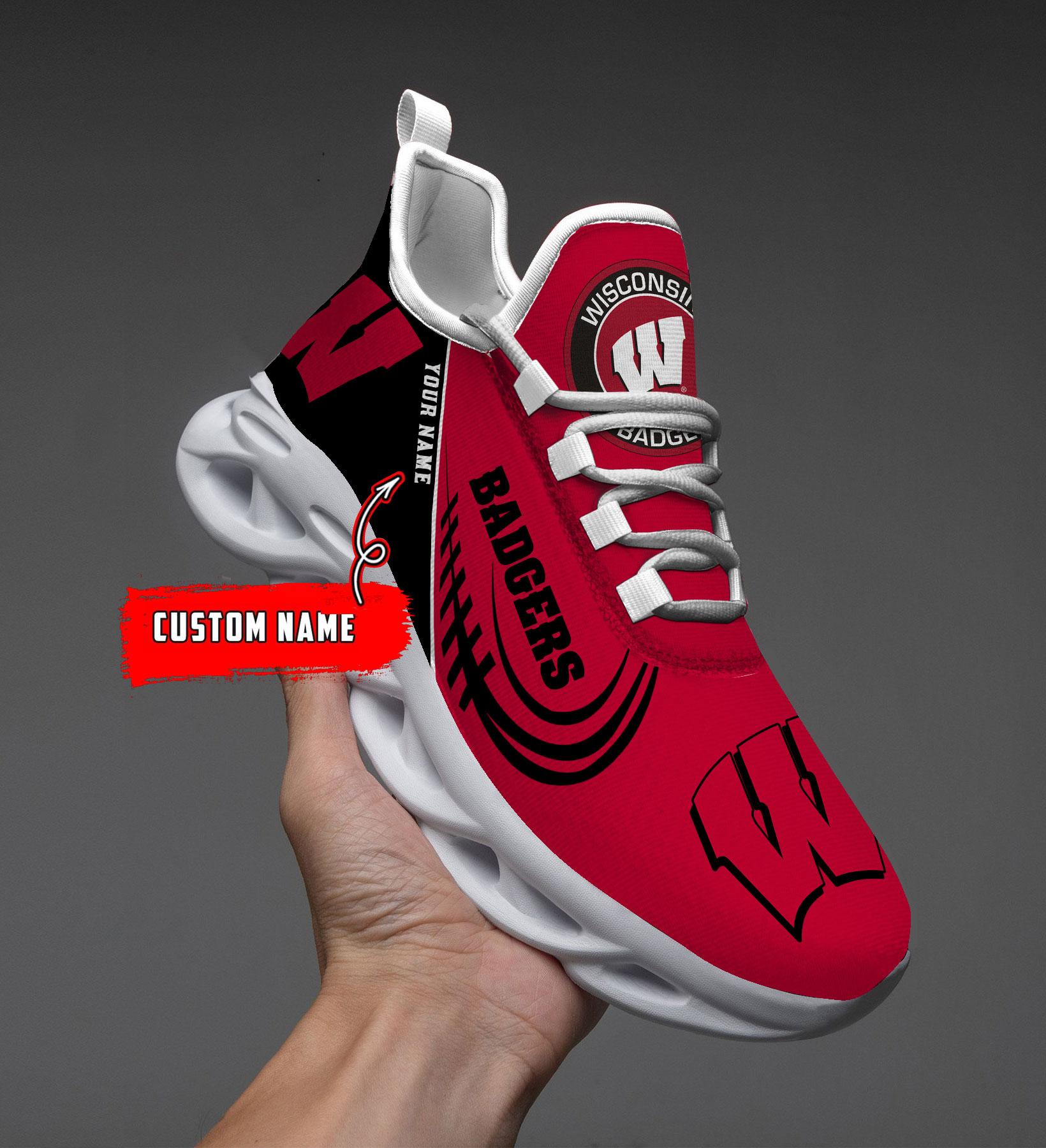 Wisconsin Badgers Max Soul Shoes Sneakers For Men And Women Calebmatthewhans