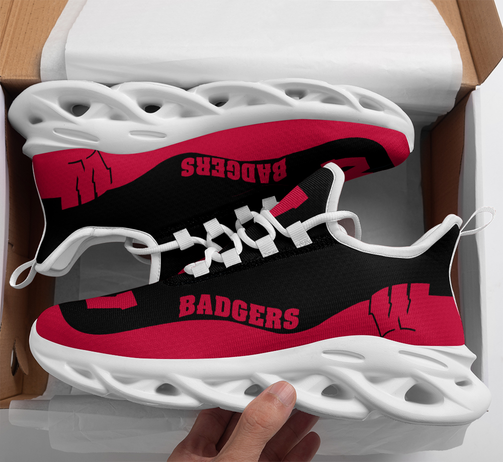 Wisconsin Badgers Max Soul Shoes Sneakers For Men And Women Calebmatthewhans