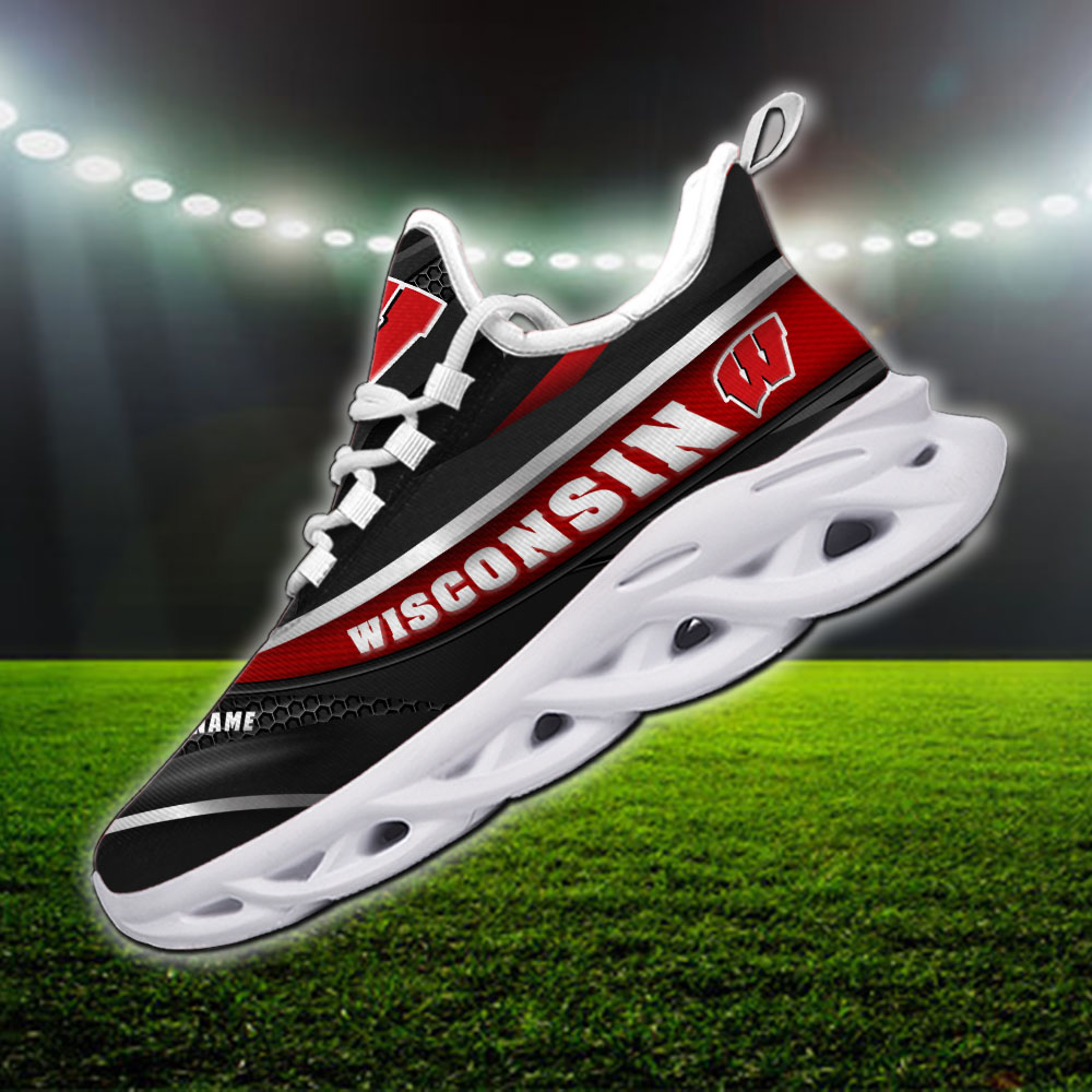 Wisconsin Badgers NCAA Max Soul Shoes Sneakers For Men And Women Calebmatthewhans