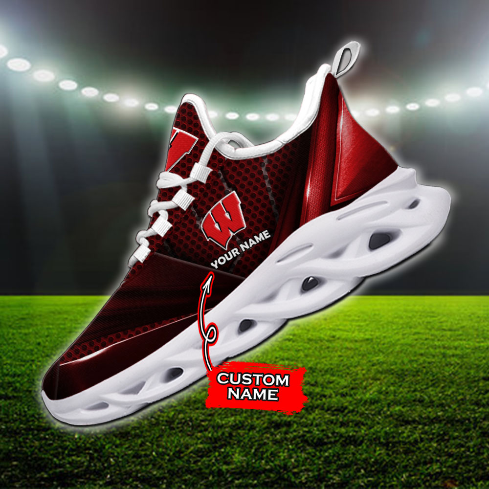 Wisconsin Badgers NCAA Max Soul Shoes Sneakers For Men And Women Calebmatthewhans