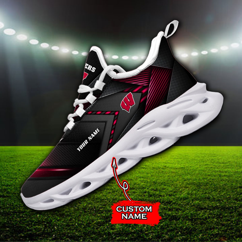 Wisconsin Badgers NCAA Max Soul Shoes Sneakers For Men And Women Calebmatthewhans