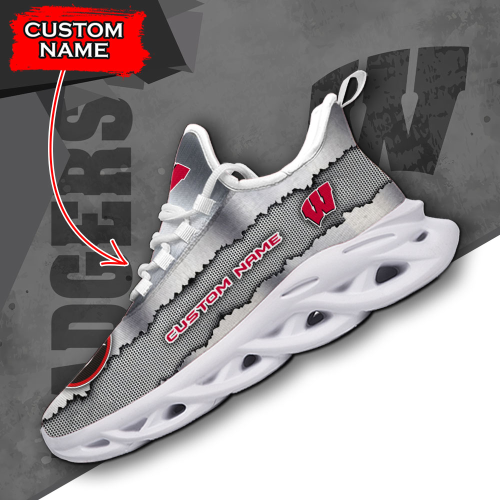 Wisconsin Badgers NCAA Max Soul Shoes Sneakers For Men And Women Calebmatthewhans