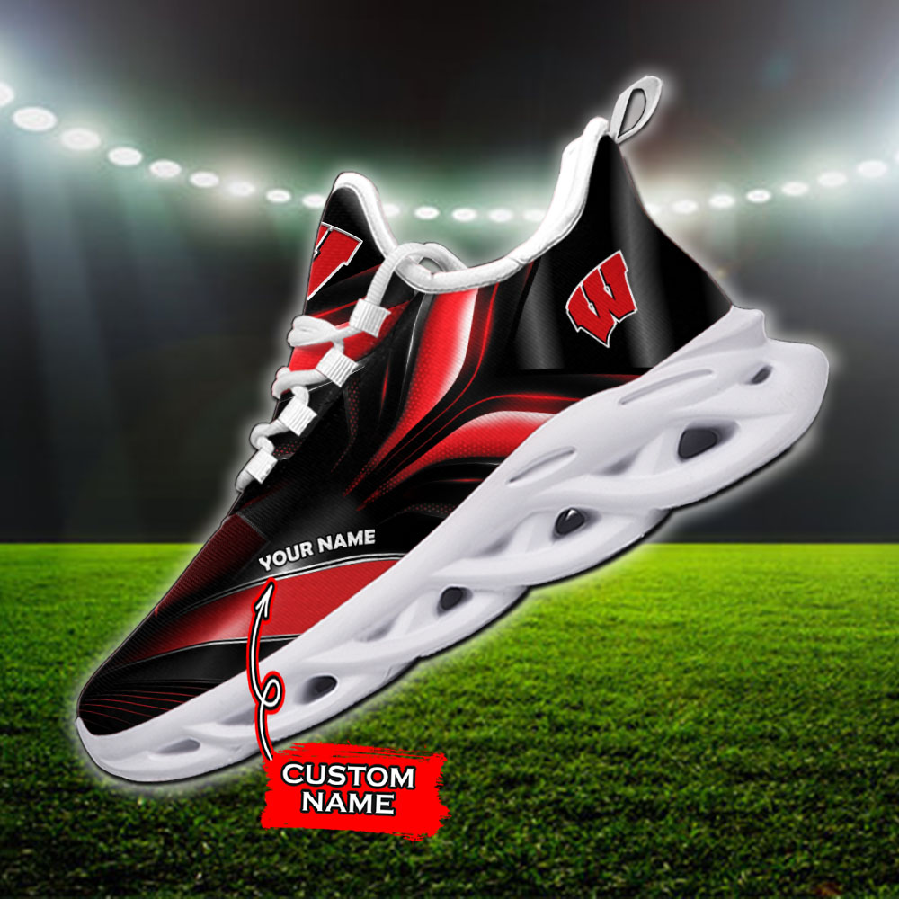 Wisconsin Badgers NCAA Max Soul Shoes Sneakers For Men And Women Calebmatthewhans
