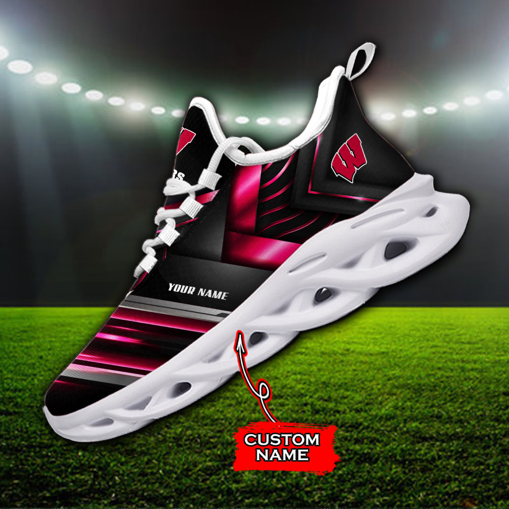 Wisconsin Badgers NCAA Max Soul Shoes Sneakers For Men And Women Calebmatthewhans