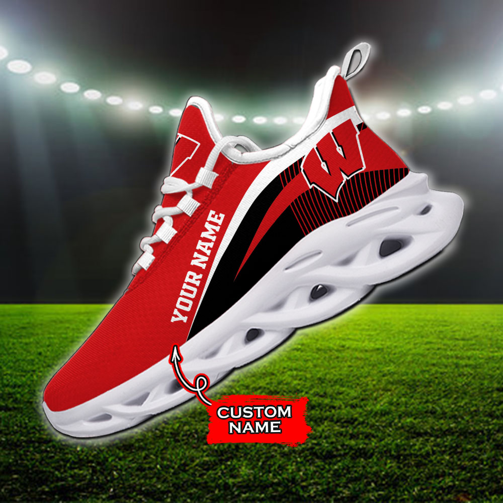 Wisconsin Badgers NCAA Max Soul Shoes Sneakers For Men And Women Calebmatthewhans