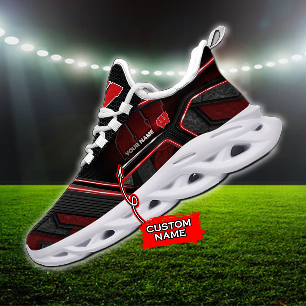 Wisconsin Badgers NCAA Max Soul Shoes Sneakers For Men And Women Calebmatthewhans