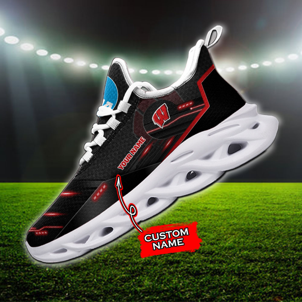 Wisconsin Badgers NCAA Max Soul Shoes Sneakers For Men And Women Calebmatthewhans