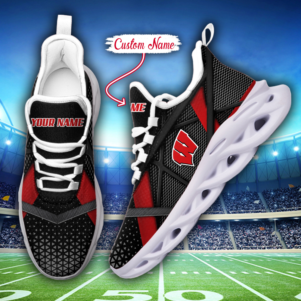 Wisconsin Badgers NCAA Max Soul Shoes Sneakers For Men And Women Calebmatthewhans