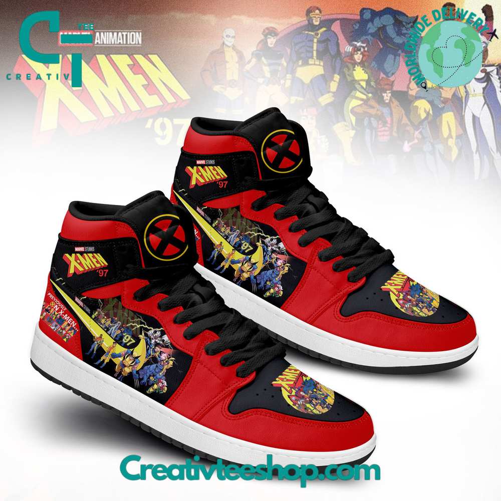 X-Men 97 Xavier Institute AJ1 High Sneakers Shoes For Men And Women Calebmatthewhans