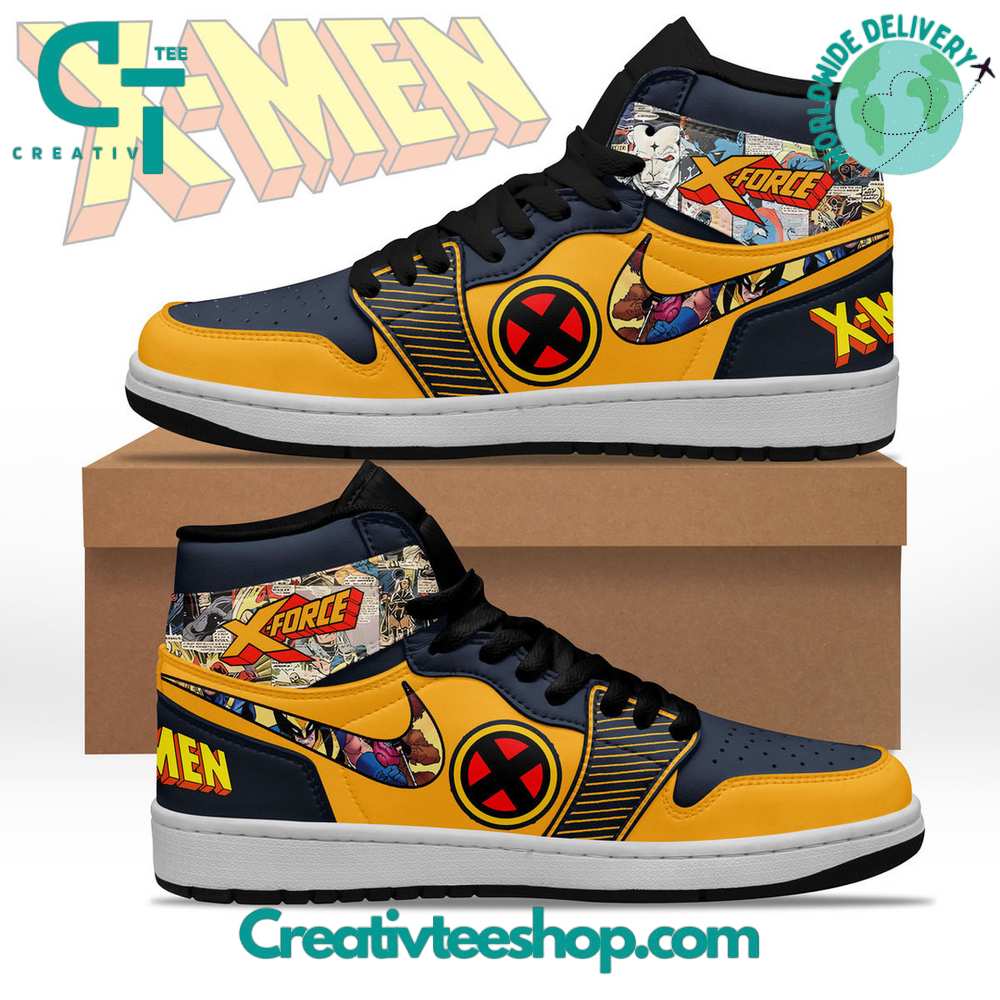 X-Men X-Force AJ1 High Sneakers Shoes For Men And Women Calebmatthewhans